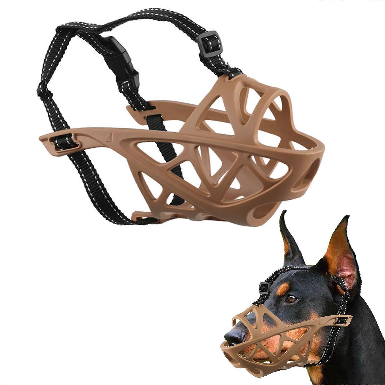 Medium Dog Muzzle, Labrador Mesh Muzzle with Rounded Design, Breathable Dog Muzzle to Prevent Biting, Chewing, and Barking (Model BL)