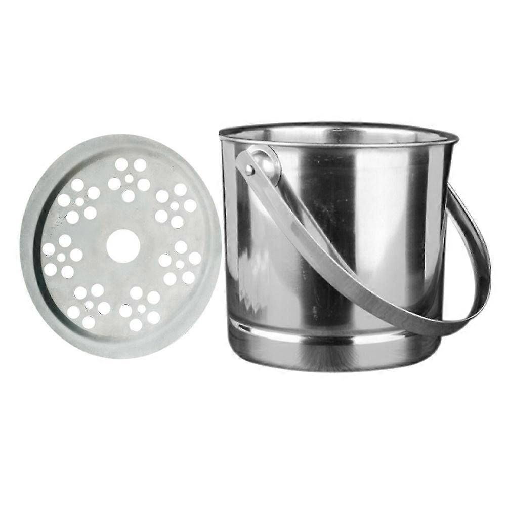 Contenitore di ghiaccio in acciaio inox secchio di raffreddamento portatile per Hotel Cafe Party 14x12.5cm 1Pc
