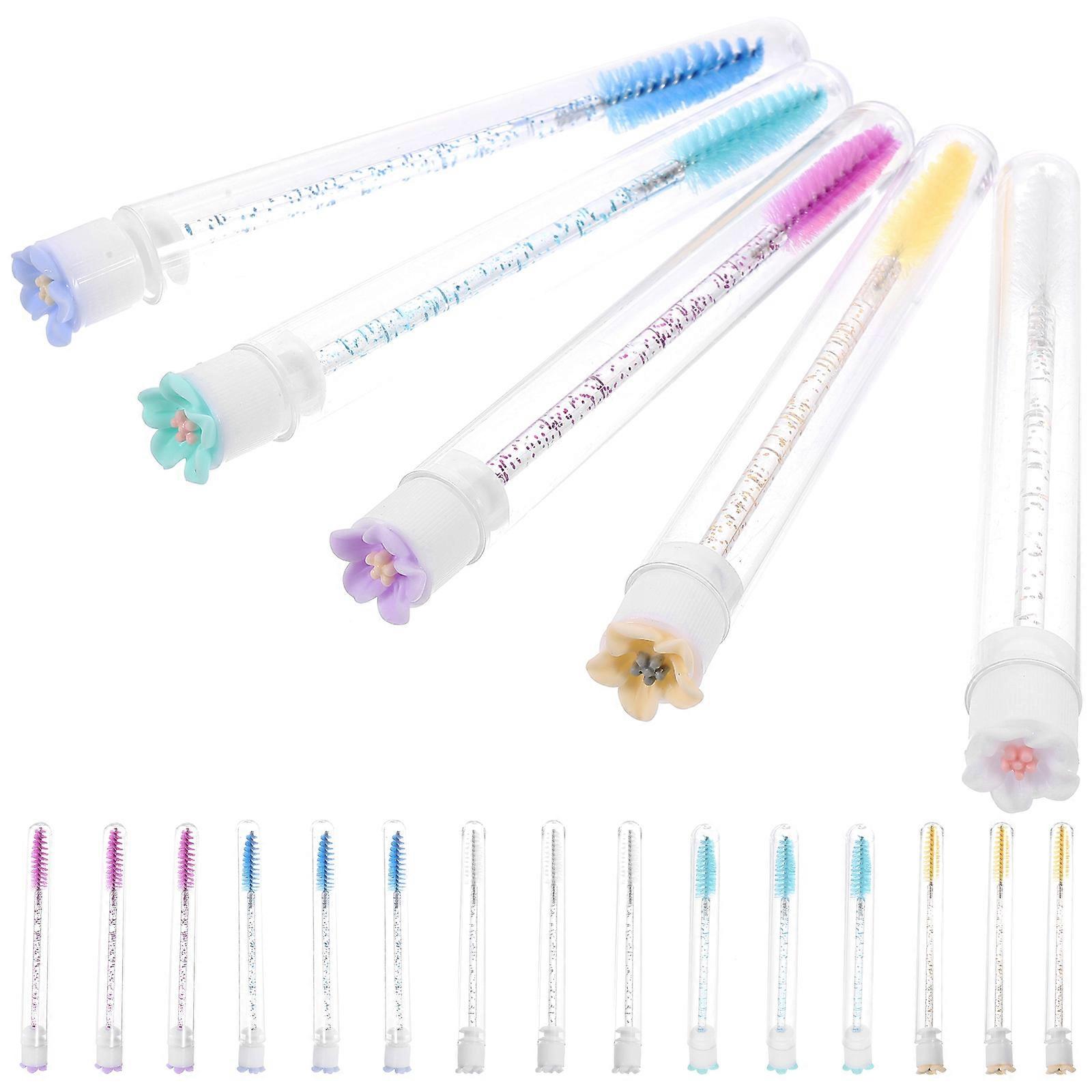 Eyebrow Eyelashes Brush Mascara Applicator Professional Use Assorted Color 11.2x1.2cm Makeup Application 20Set
