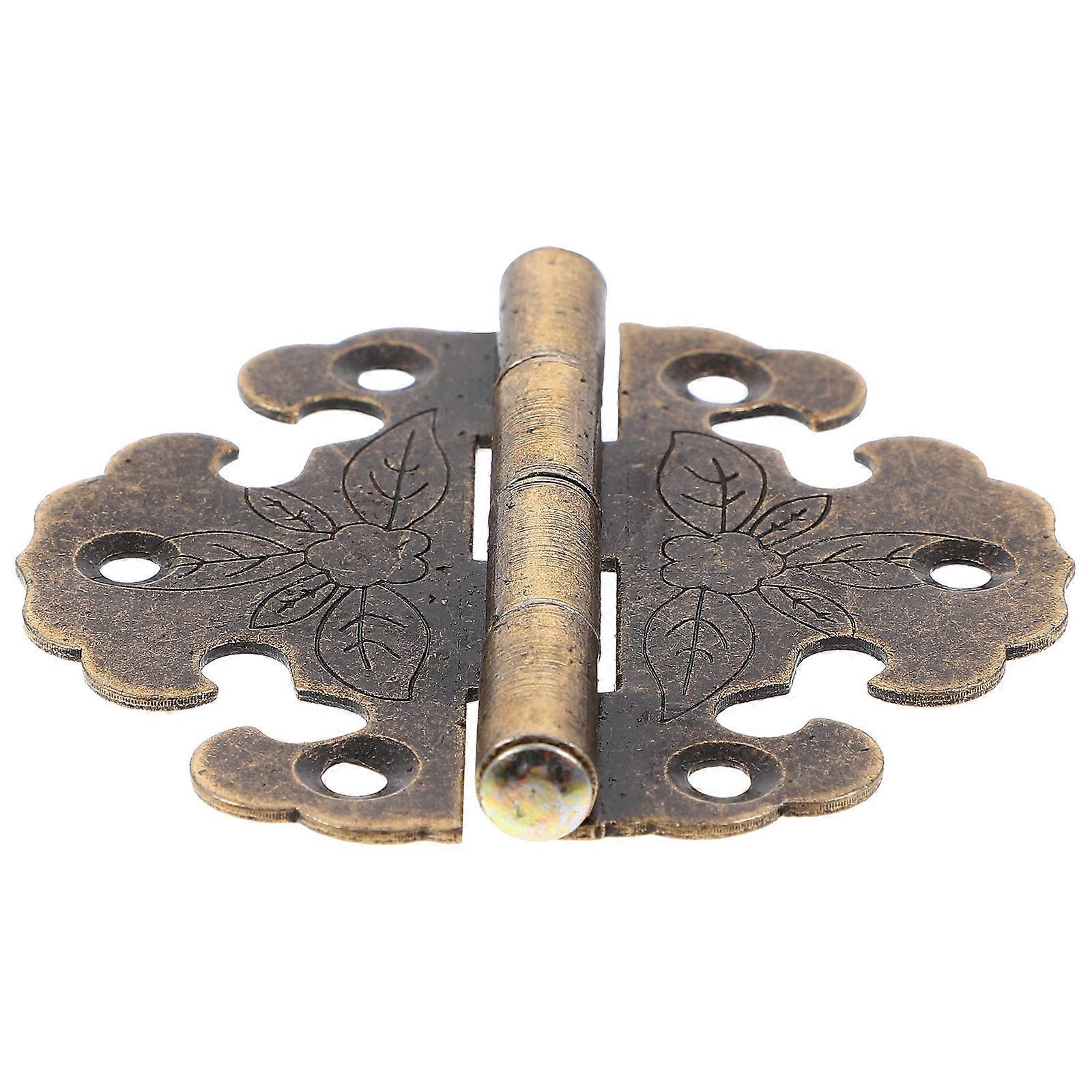 Retro Style Hinges for Jewelry Box Dark Brown Zinc Alloy Durable Smooth Operation 4 Pieces