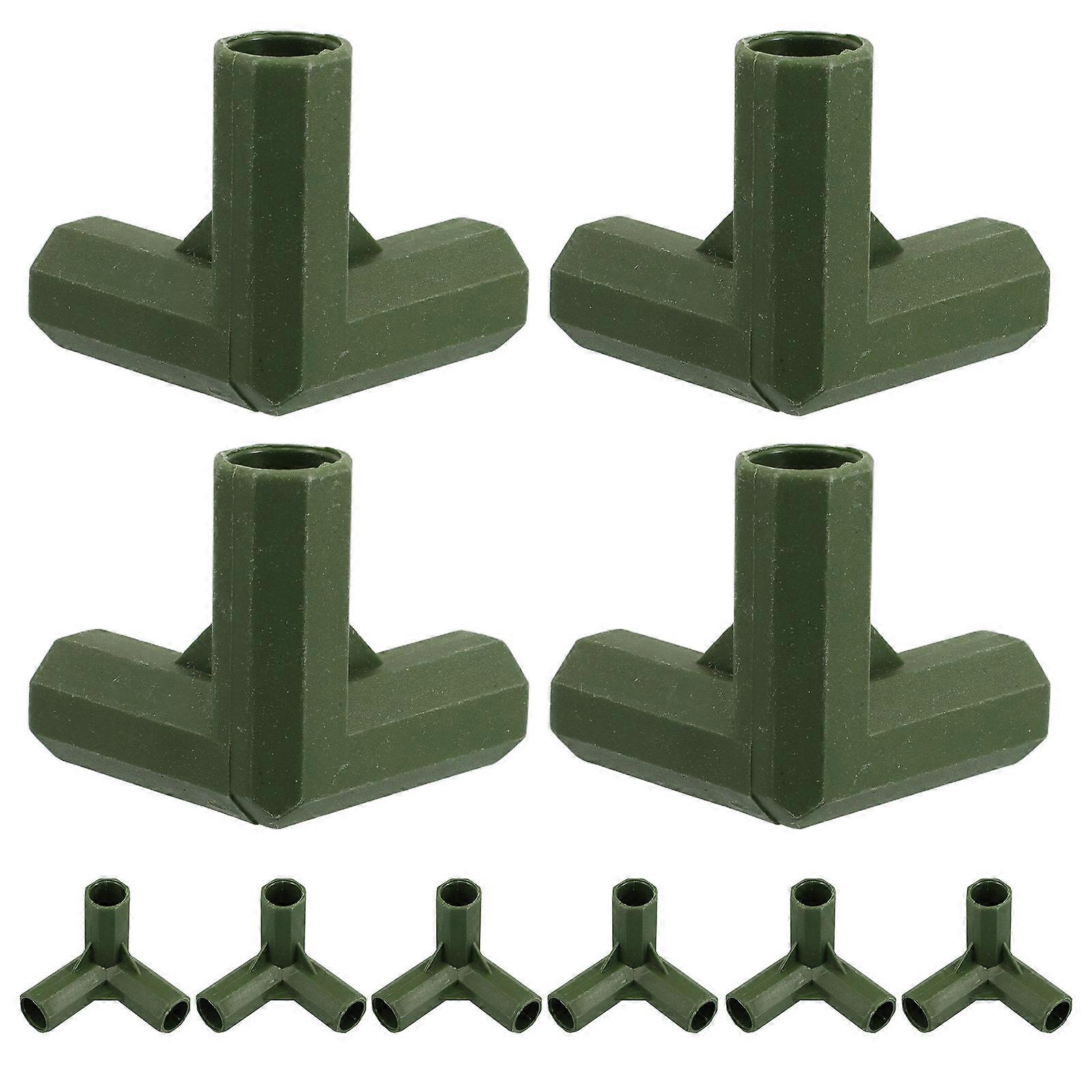 Greenhouse Frame Building Connector Heavy Duty Gardening Tool Stable Support For Plant Stakes Garden Trellis Grape Trellis 12Pcs