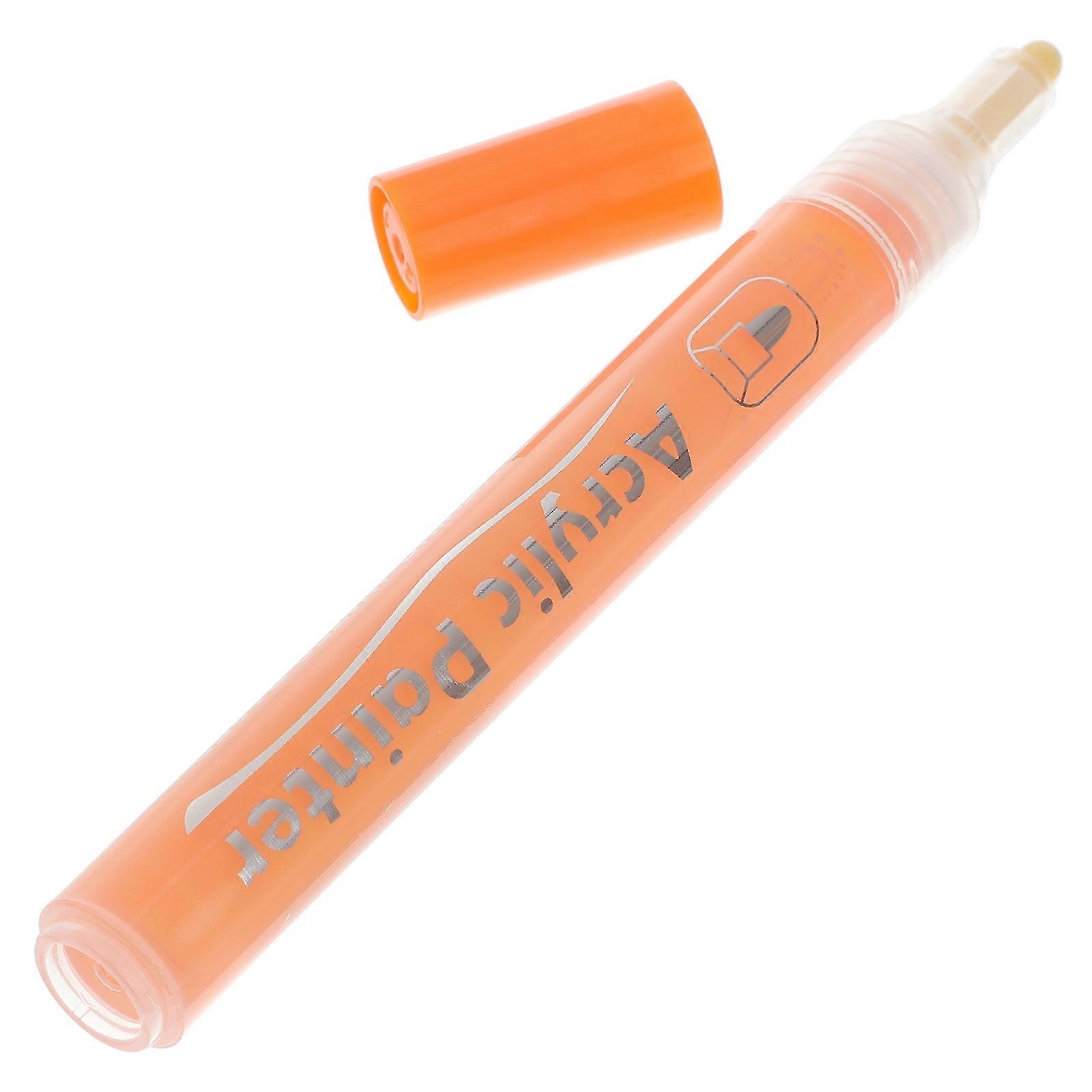 Medium Point Acrylic Paint Pen for Artists Diy Projects on Various Surfaces Orange 1Set