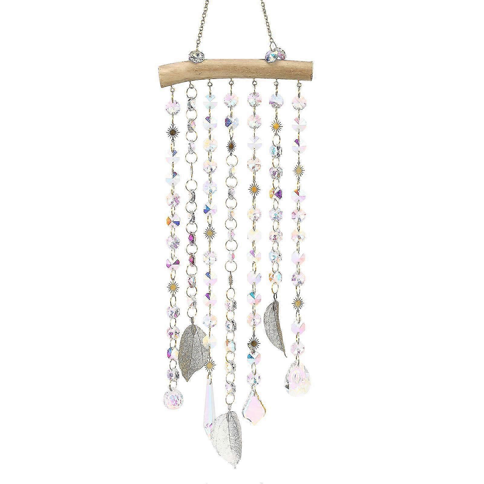 Room Decor Wall Crystal Wind Chimes For Outdoor Home Decor Multi 41.00X15.00X2.00CM 1 Set