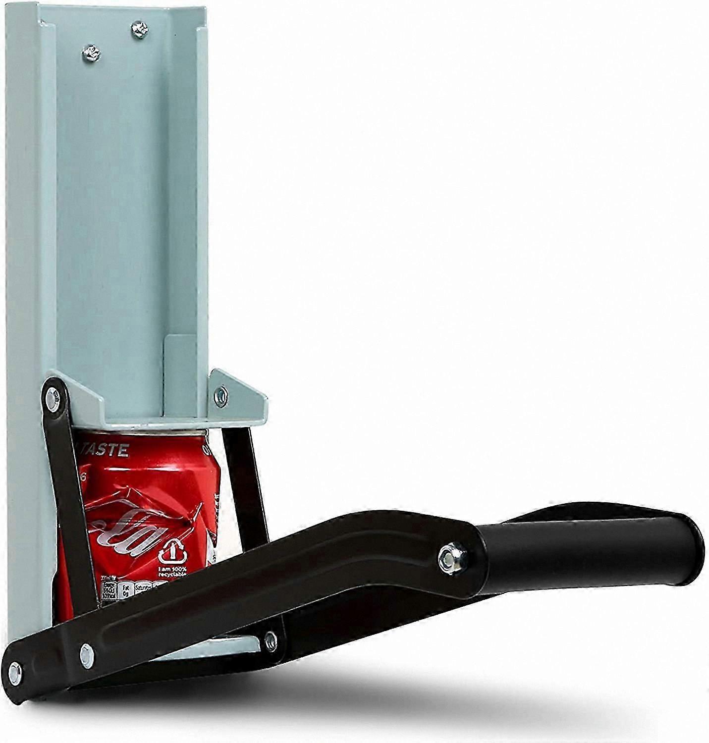 كسارة علب مثبتة على الحائط شديدة التحمل مع فتاحة زجاجات لعلب الألمنيوم ، حجم 16 أونصة