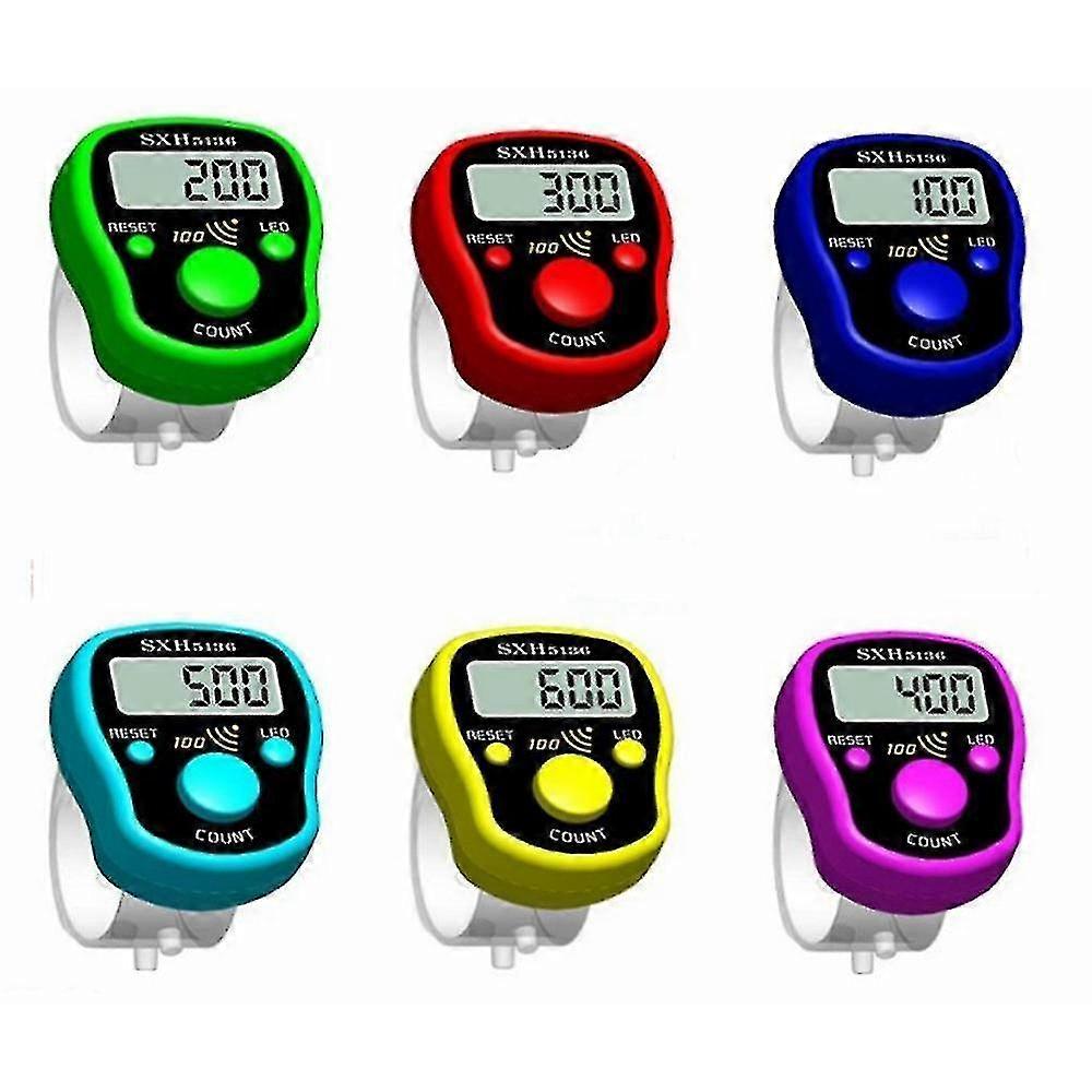 Rose Red LCD Electric Digital Display Mini Stitch Marker & Row Finger Counter - Perfect Tool for Knitting and Crochet Projects