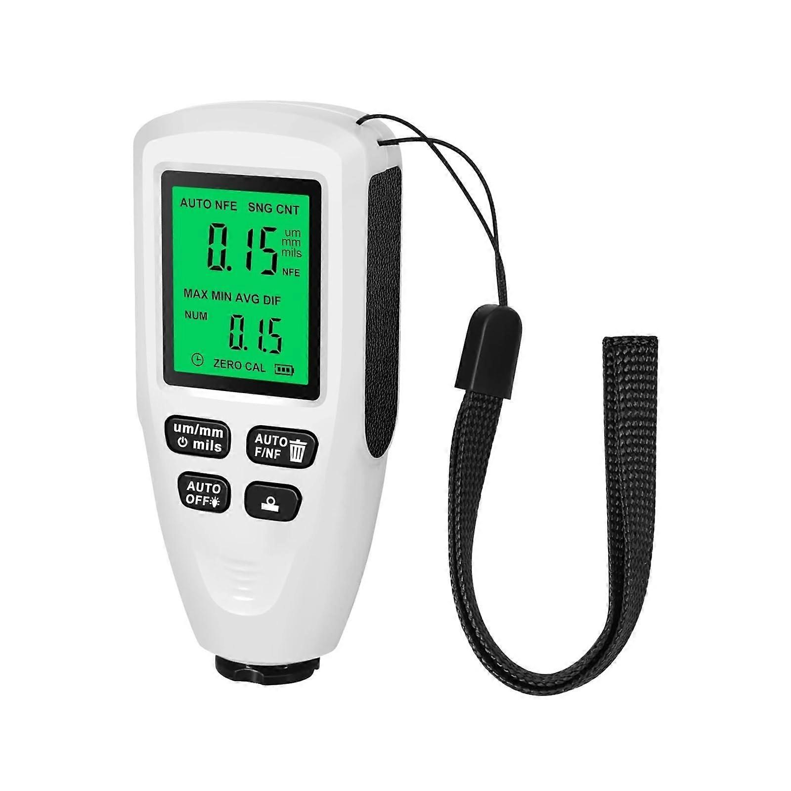 Autolackdickenmessgerät Mini HW300 Digitaler Lackdicken-Tester für Autolack, Weiße Farbe, Präzisionstester