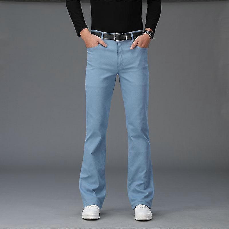 Men's Flared Jeans Boot Cut Leg Flared Loose Fit Male Designer Classic Casual Jeans
