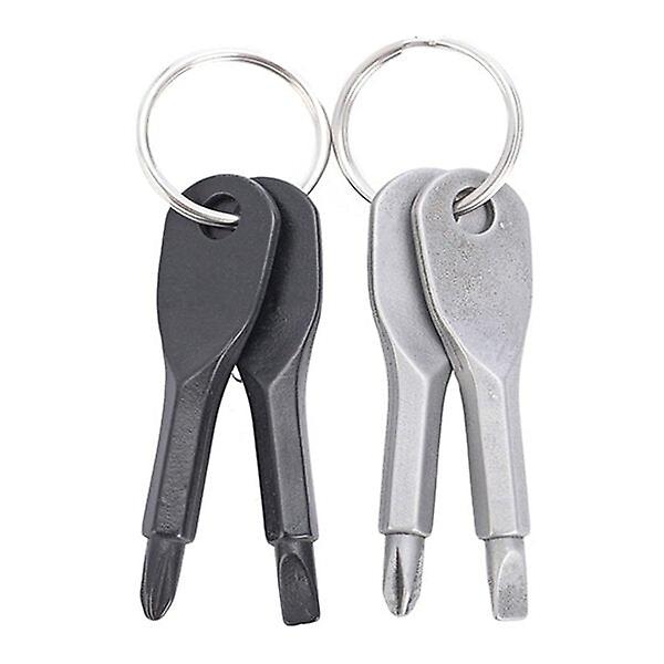 Portable Phillips And Slotted Screwdriver Keychain Tool