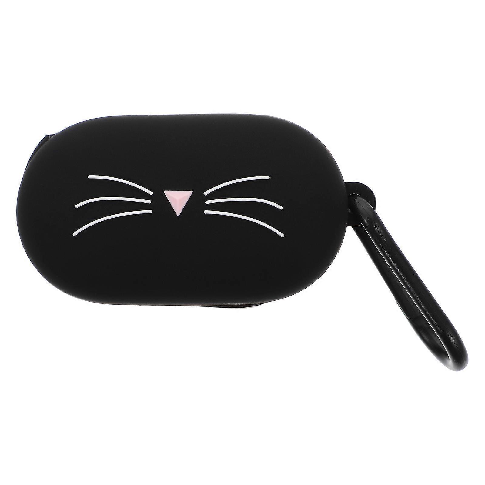 Portable Earphone Protector For Plus | Simple Design Shockproof Case For Daily Use | 1Set Black Silicone Material