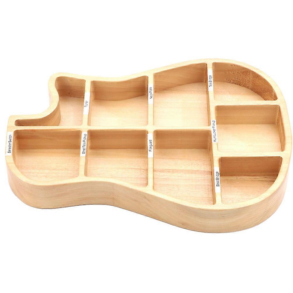 Guitar Pick Storage Case Poplar Wood Rectangular Minimalist For Travel Professional Musicians 1Set