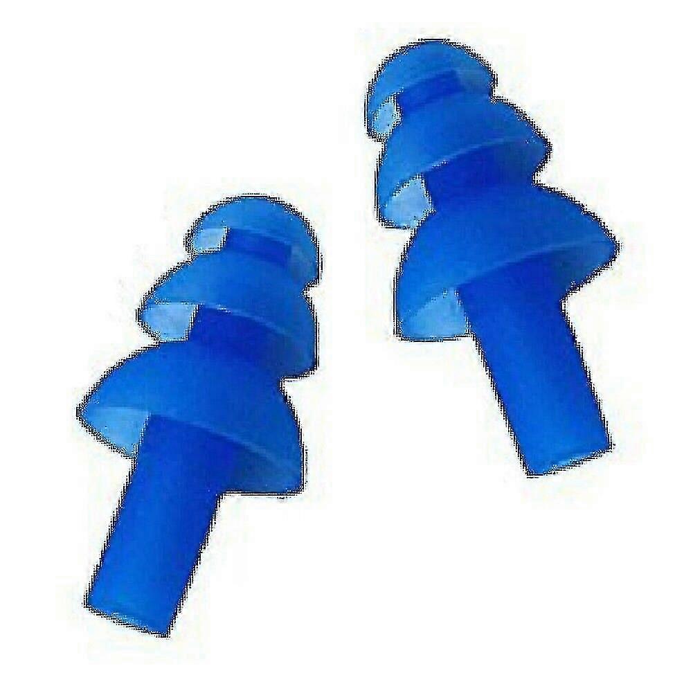 10 Pairs of Blue Silicone Earplugs - Reusable Noise Protection for Work & Sleep in the UK