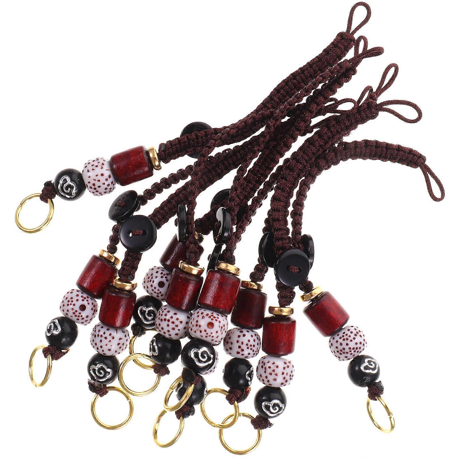 10pcs Bodhi Bead Key Chain Decor for Bags and Keys Lightweight Durable Multi Color