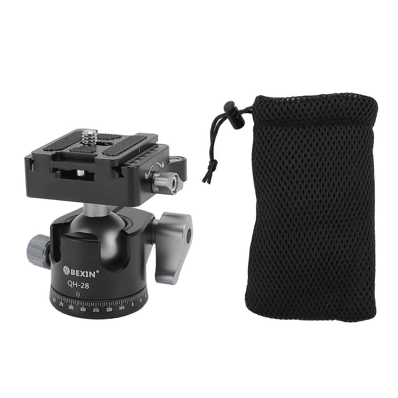 Camera Tripod Head Low Center of Gravity Panoramic Ball Head with for Arca 1/4in Quick Release Plate for Monopod Camera Camcorder