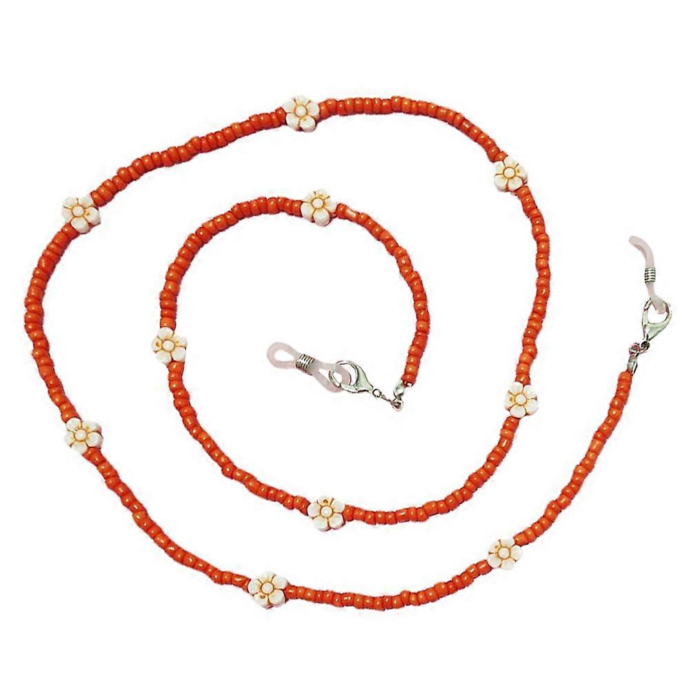 Blue Bead Mask Holder for Neck with Chain Perfect for Holding Use and Quick Access 6.5 Inches