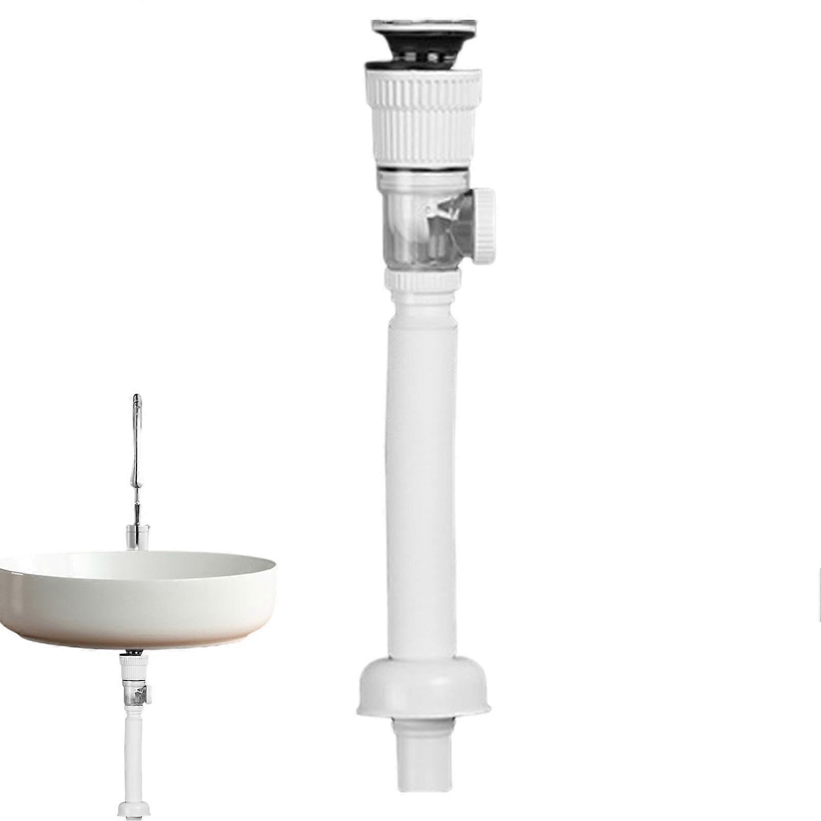 Drain Assembly For Sink Universal Fit, Odor Blocking Drain Hose For Bathroom Sink, Anti-Clogging Sink Drain Kit