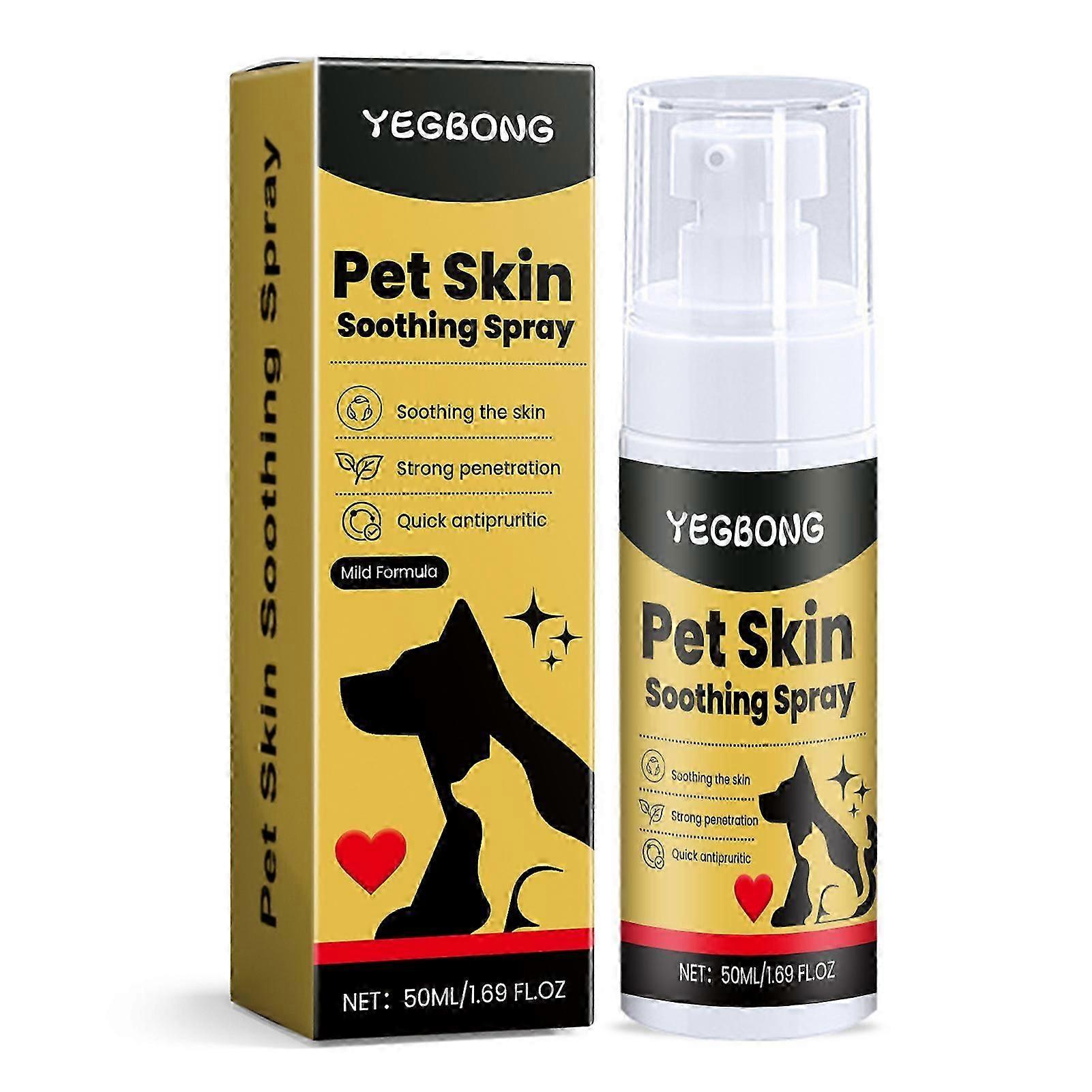 1-3x Pet Cilt Yatıştırıcı Sprey, Köpek ve Kedi Cilt Bakım Spreyi, Sıcak Noktalar ve Kaşıntı Giderici Sprey