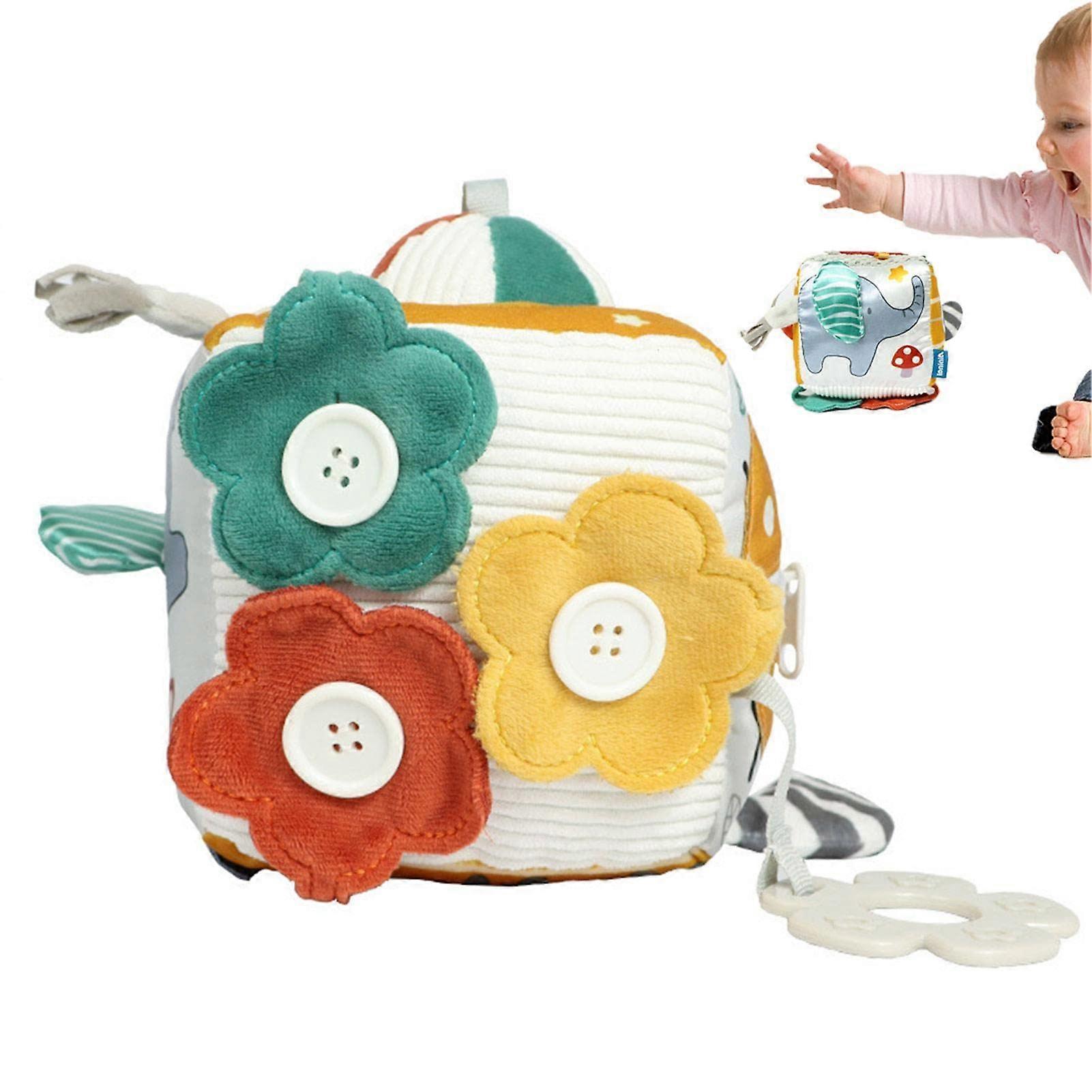 Large Plush Dice for Kids | Fuzzy Animal Number Cubes with Rattle | Stuffed Learning Toys for Educational Games