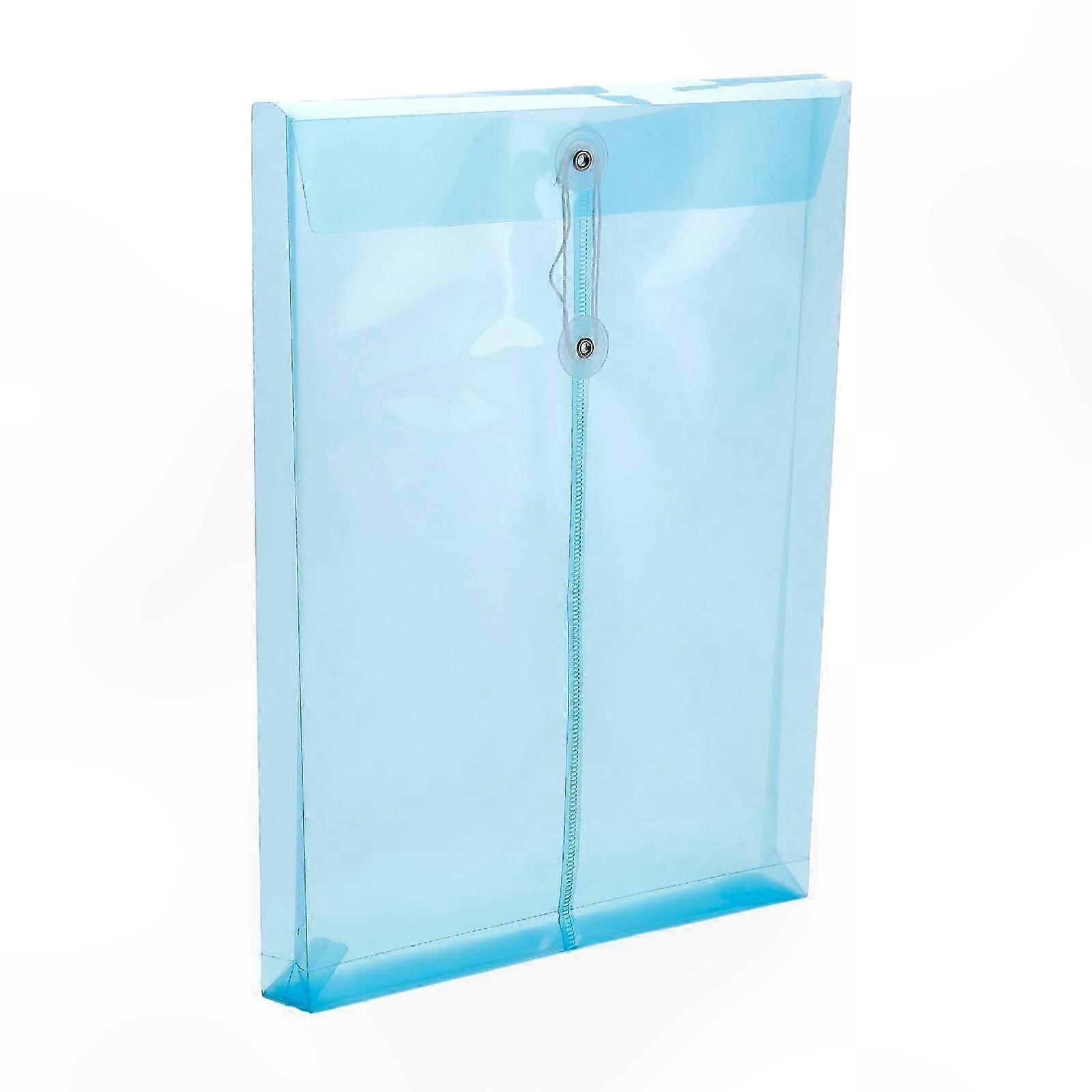20 Pcs Clear File Bags String Closure File Wallet Waterproof File Folder Letter Size File Wallet Office Documents Folder Yellow