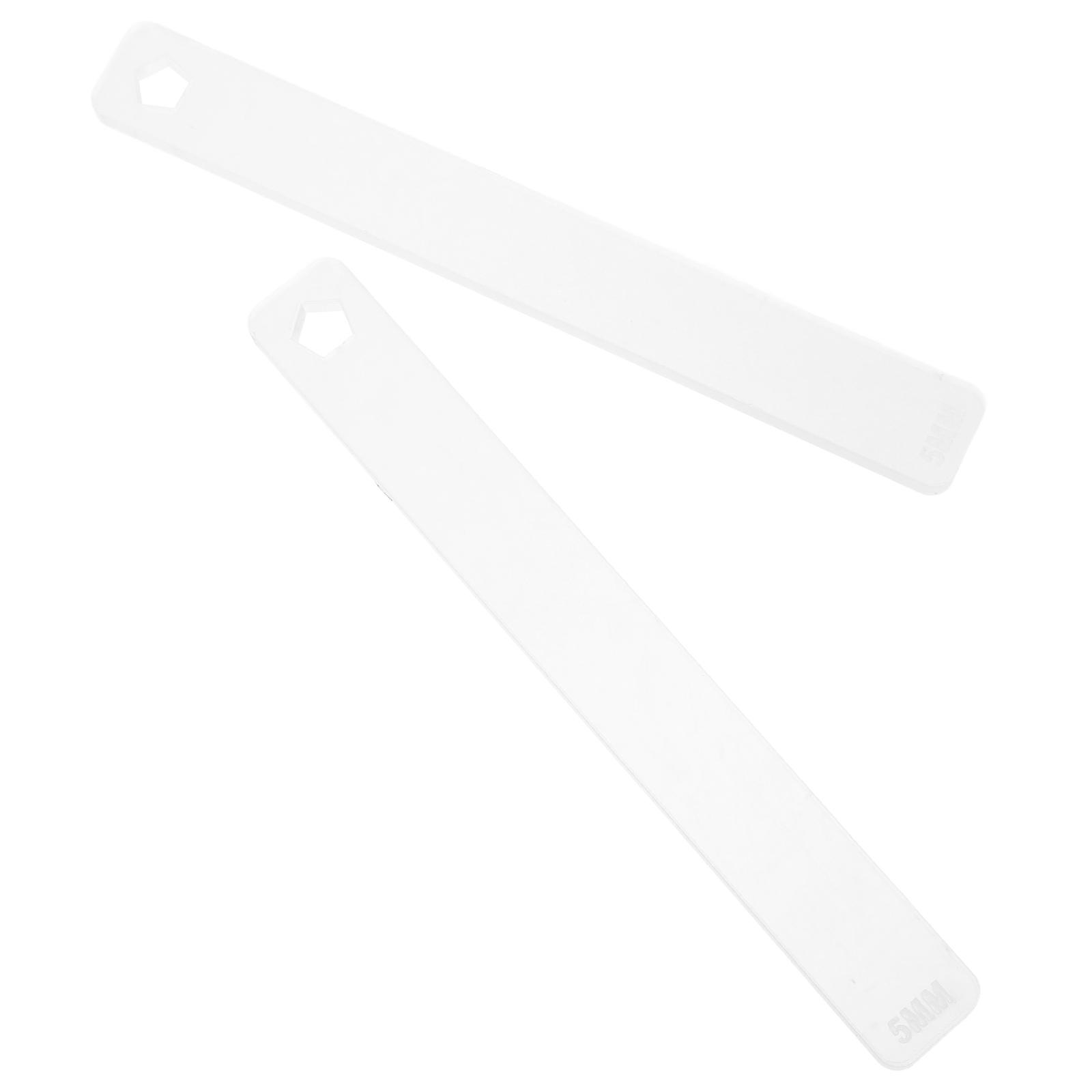 1 Pair Measuring Polymer Clay Ruler Pottery Depth Guide Roller Rolling Ruler Pastry Thickness Texture