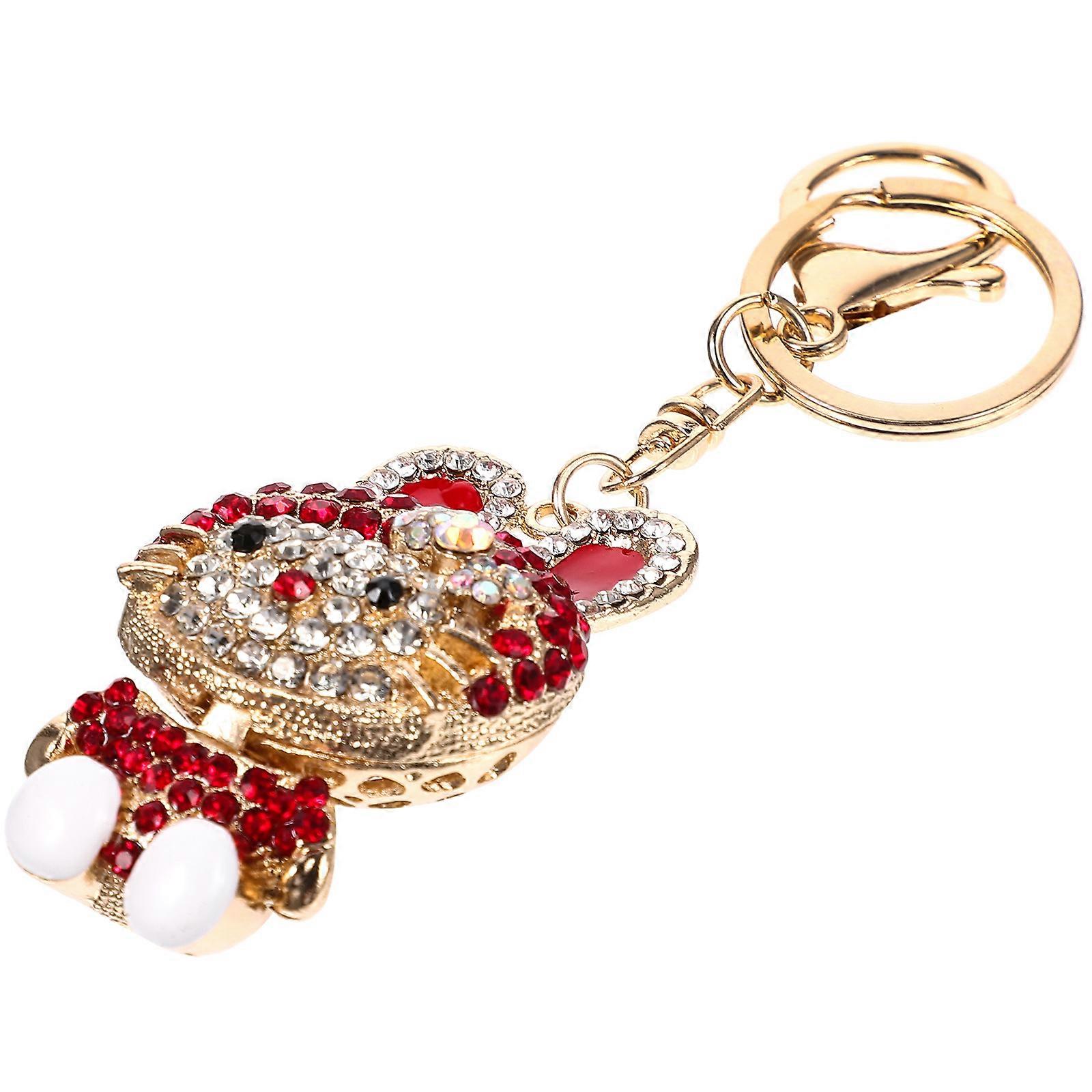 Cute Pendant Keychain Rabbit Keyring Bag Ornament Holiday Atmosphere 1Pack