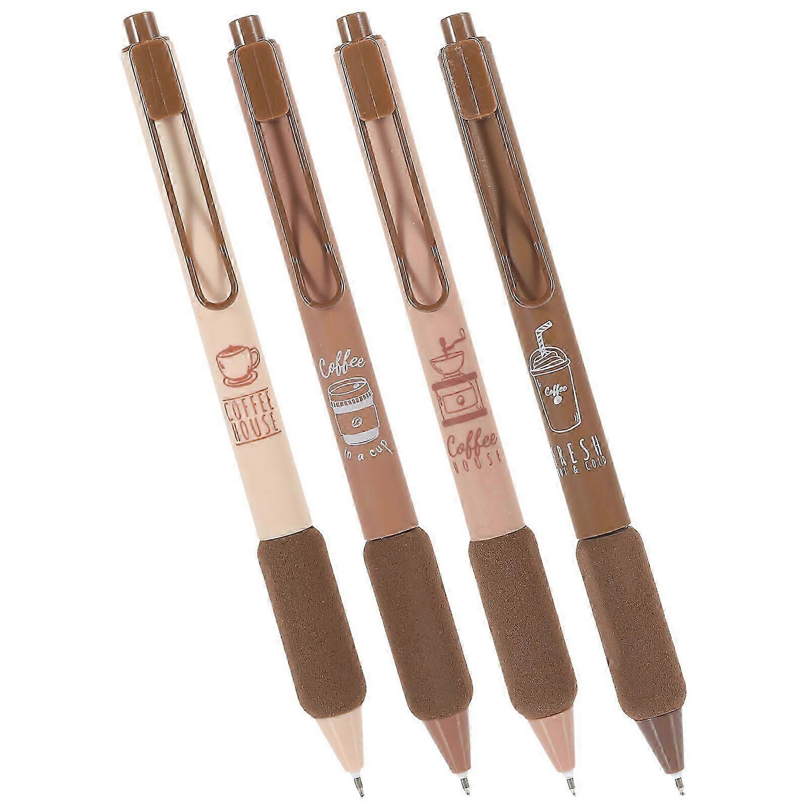 Cute Fresh Style School Writing Pens Plastic Quick Drying 4Pcs