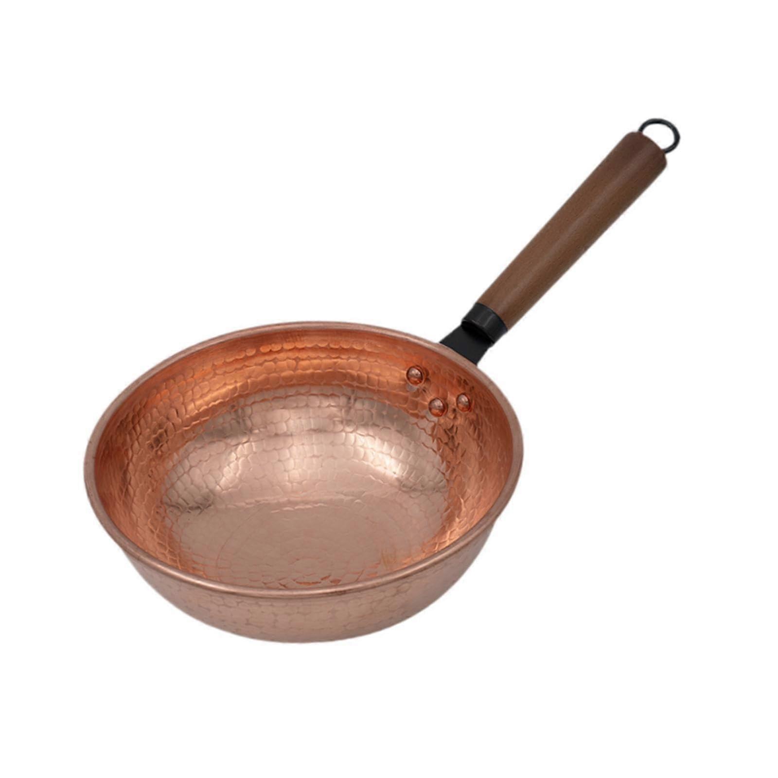 Cookware with Handle, 9 Inch Coffee Pot, Copper Pot for Home and Camping, Round Bottom B
