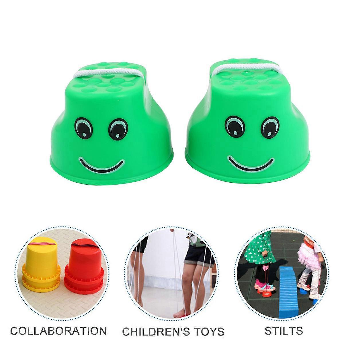 Assorted Color Plastic Stilts for Kids Use Improve Balance and Coordination 4pcs
