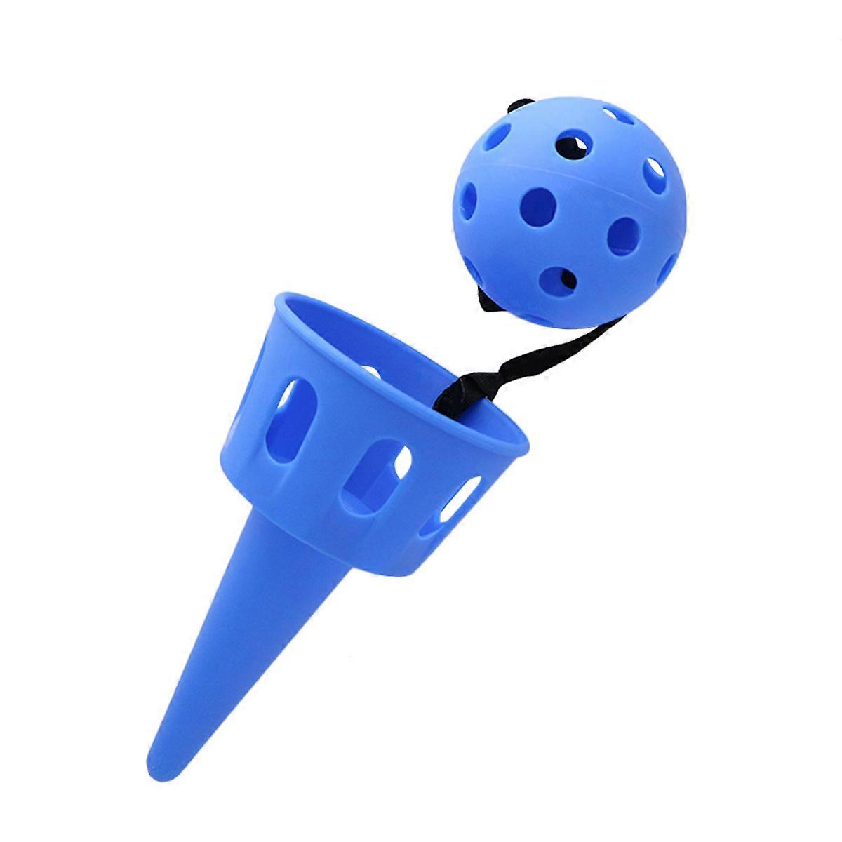 2 Sets Scoop Ball for Outdoor Catch Game Lightweight, Portable, Blue & Yellow, Ideal for Parent Child Play & Sports Activities