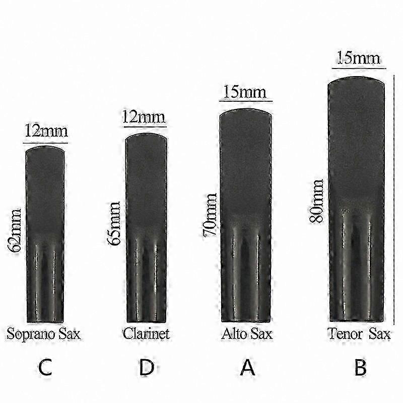 Resin Reed Strength 2.5 for Alto Tenor Soprano Saxophone and Clarinet Instruments