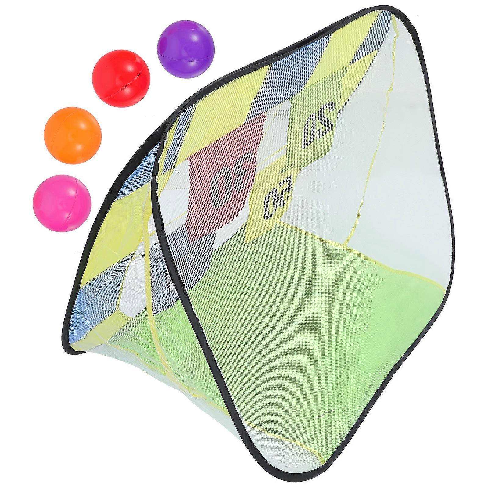 Kids Play Tent Portable Foldable Polyester Soccer Tent for Outdoor Fun 4 Balls Included