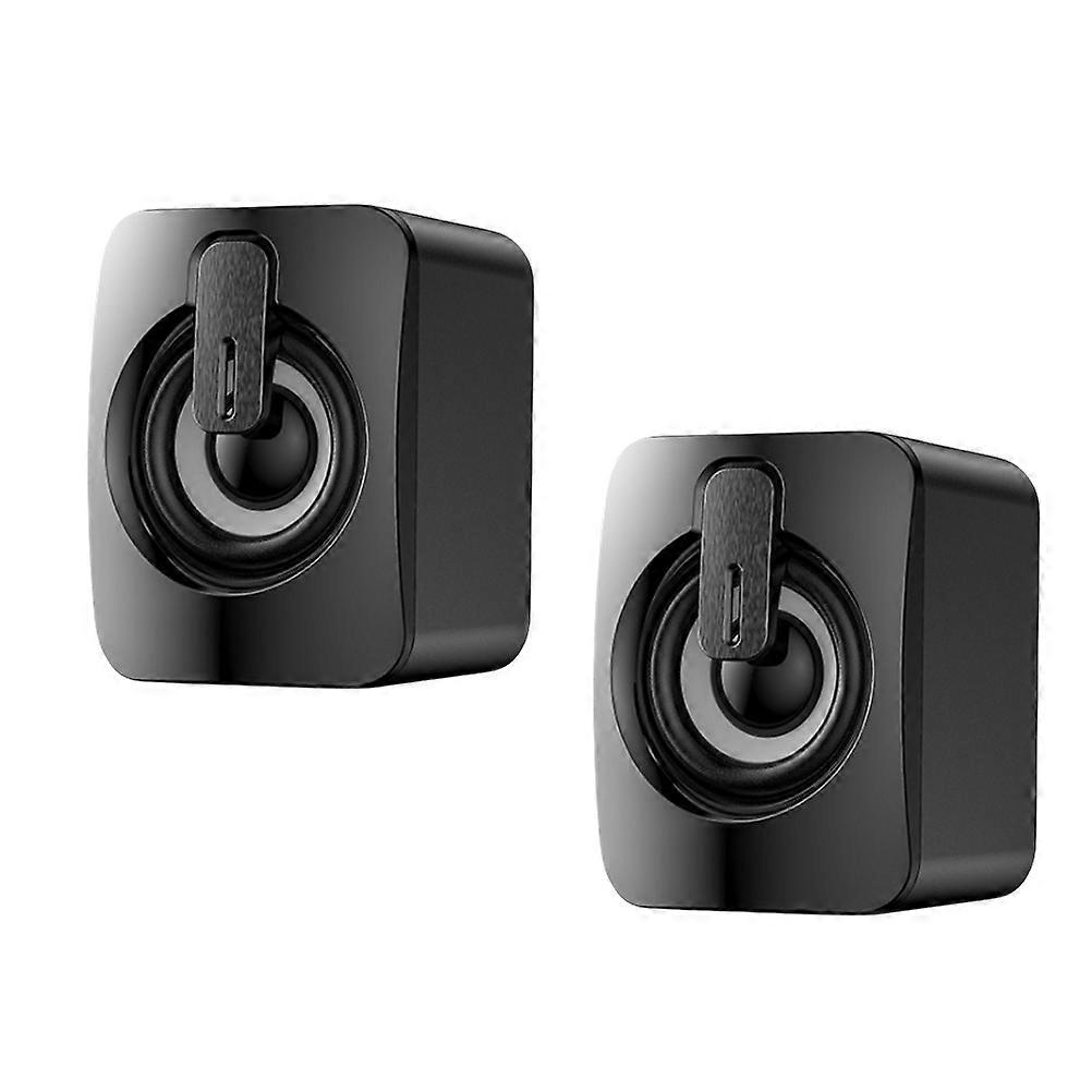 USB Computer Speakers with Subwoofer for Desktop Laptop Black Plastic Quality Music Output