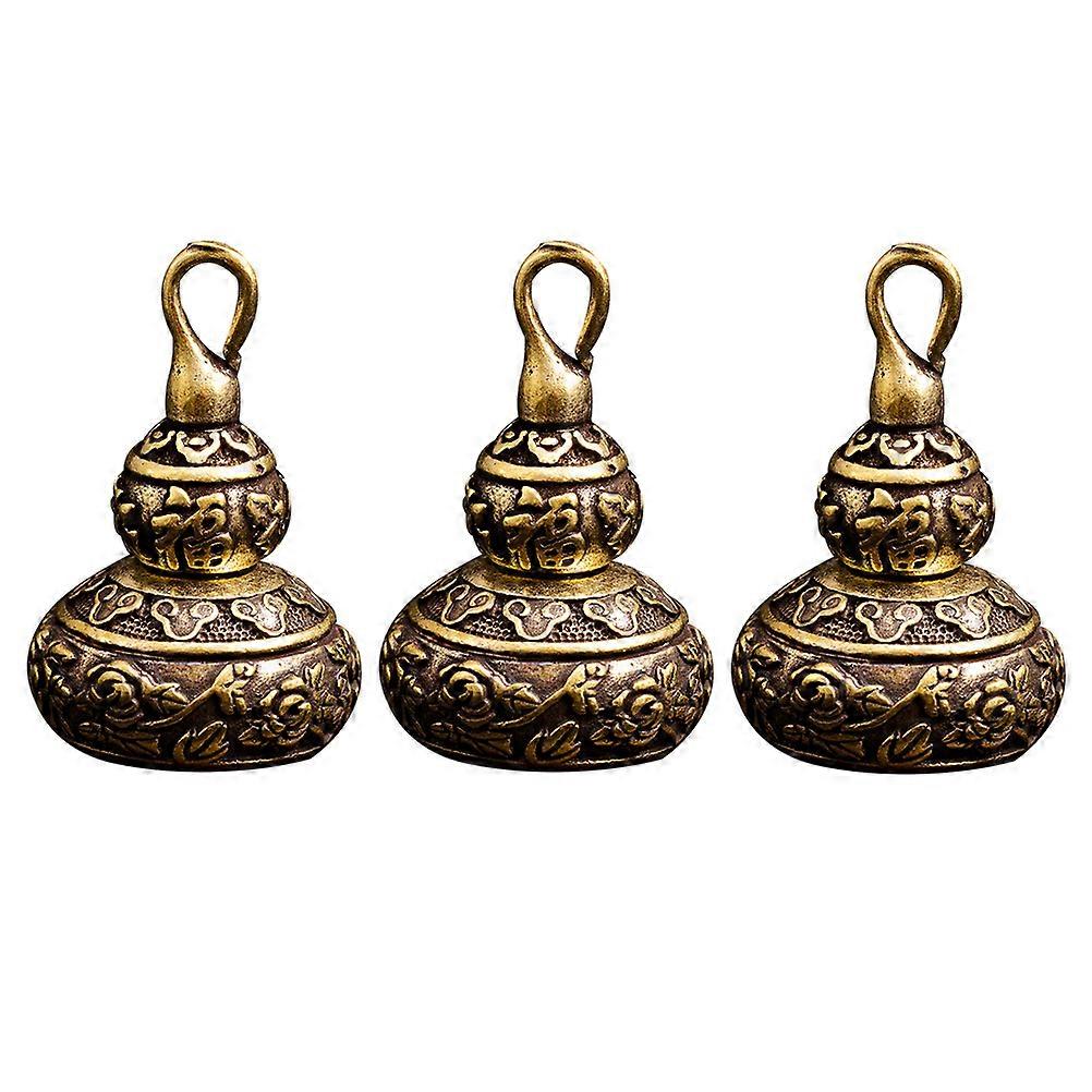 3Pcs Gourd Shaped Key Decoration For Men And Women With Portable Function In Traditional Style