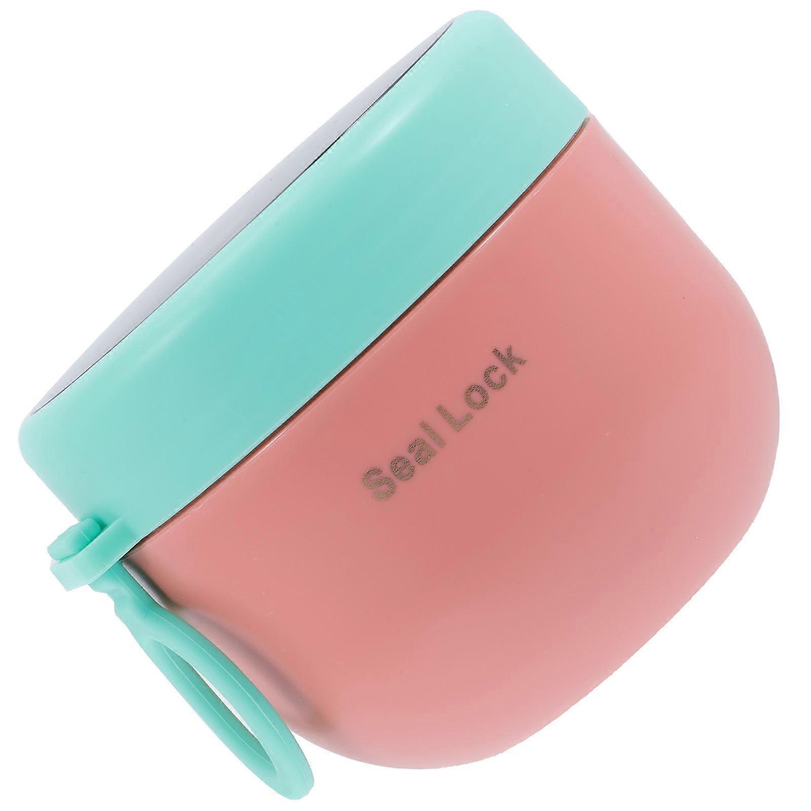 Portable Food Warmer Lunch Box for Home Pink Stainless Steel Soup Containers with Lids 0.47L
