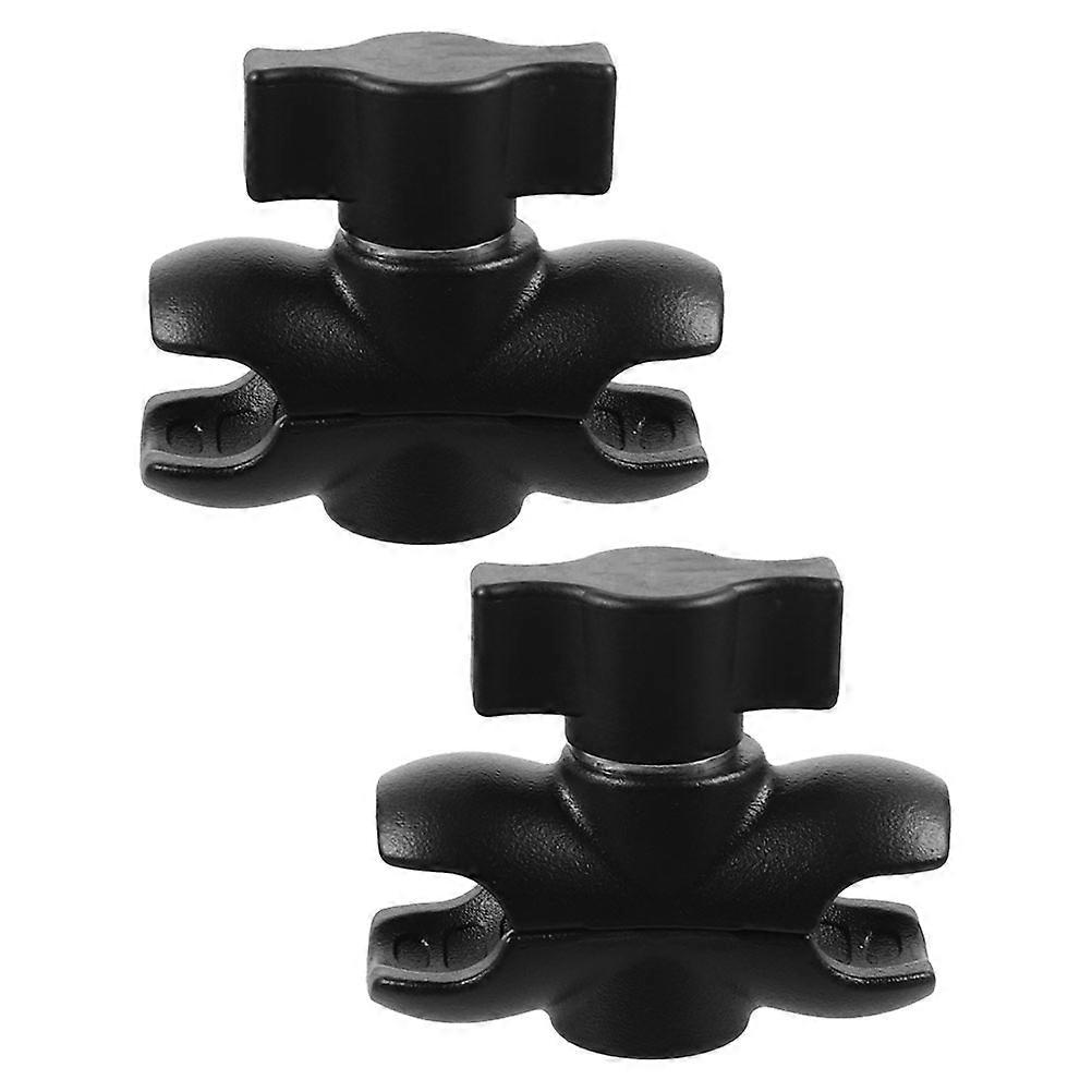 Multi-Function Clamp 2Pcs Double Socket Arm For Motorcycle Applications Offering Aluminum Alloy Durability 6.00X5.00X2.50CM Enhanced Flexibility