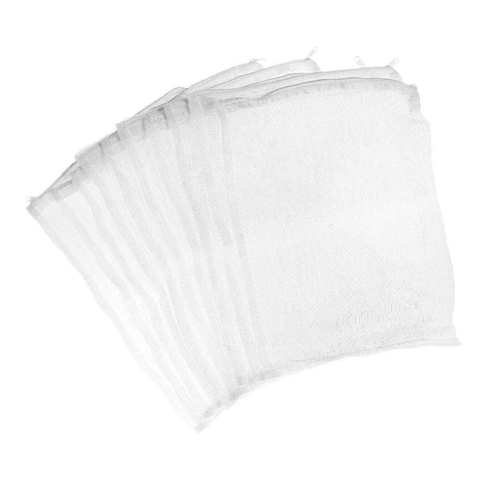 10pcs Tank Filter Mesh Reusable Aquarium Strainer Bags with Zipper for Aquarium Filter Pouches