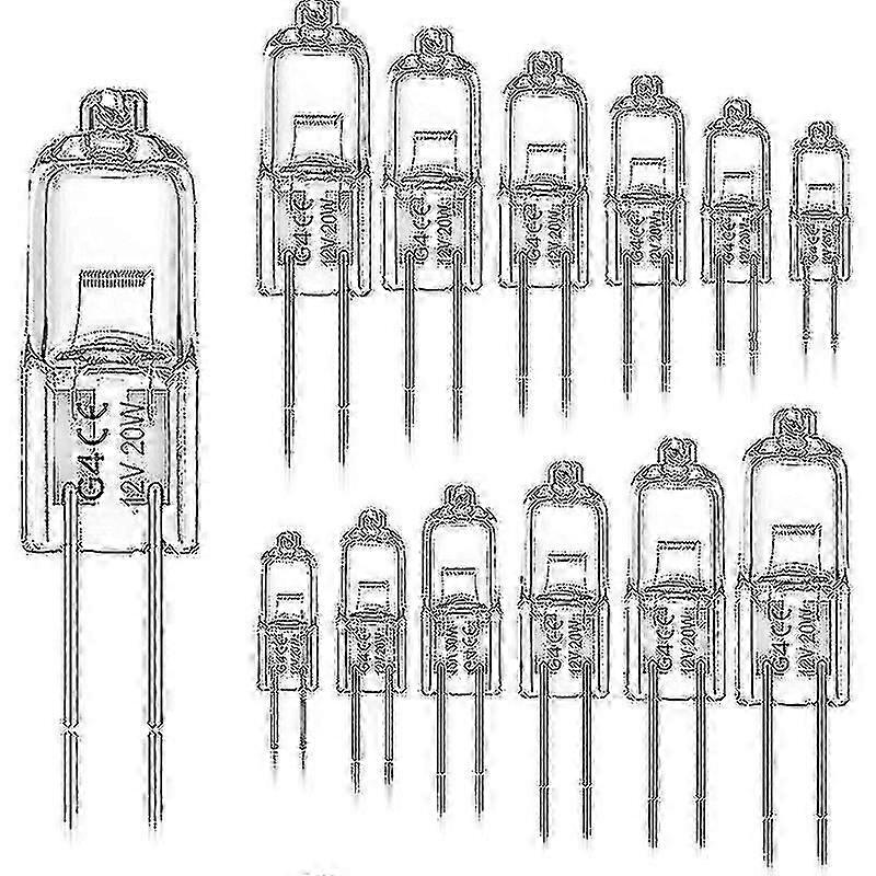 unbrand 12 Pack G4 20w 12v 2800k 2-pin Halogen Light Bulbs For Cooker Hood Kitchen Living Room Bedro