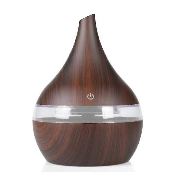 Wood Ultrasonic 7 Color Changing Usb Electric Aroma Air Diffuser 300ml - Home