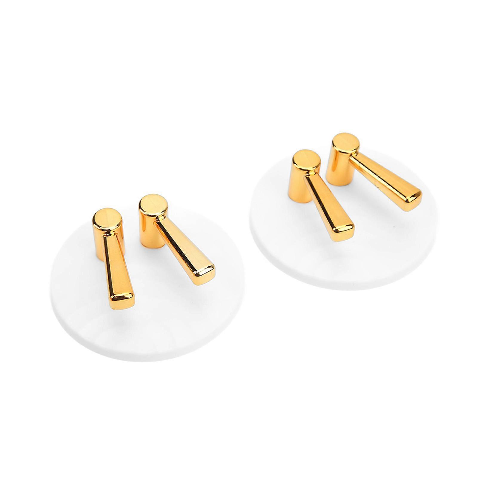 2Pcs Wall Mount Holder Multifunction Self Adhesive Punch Free Simple Large Loading Capacity Wall Toothbrush Holder2Pcs White 