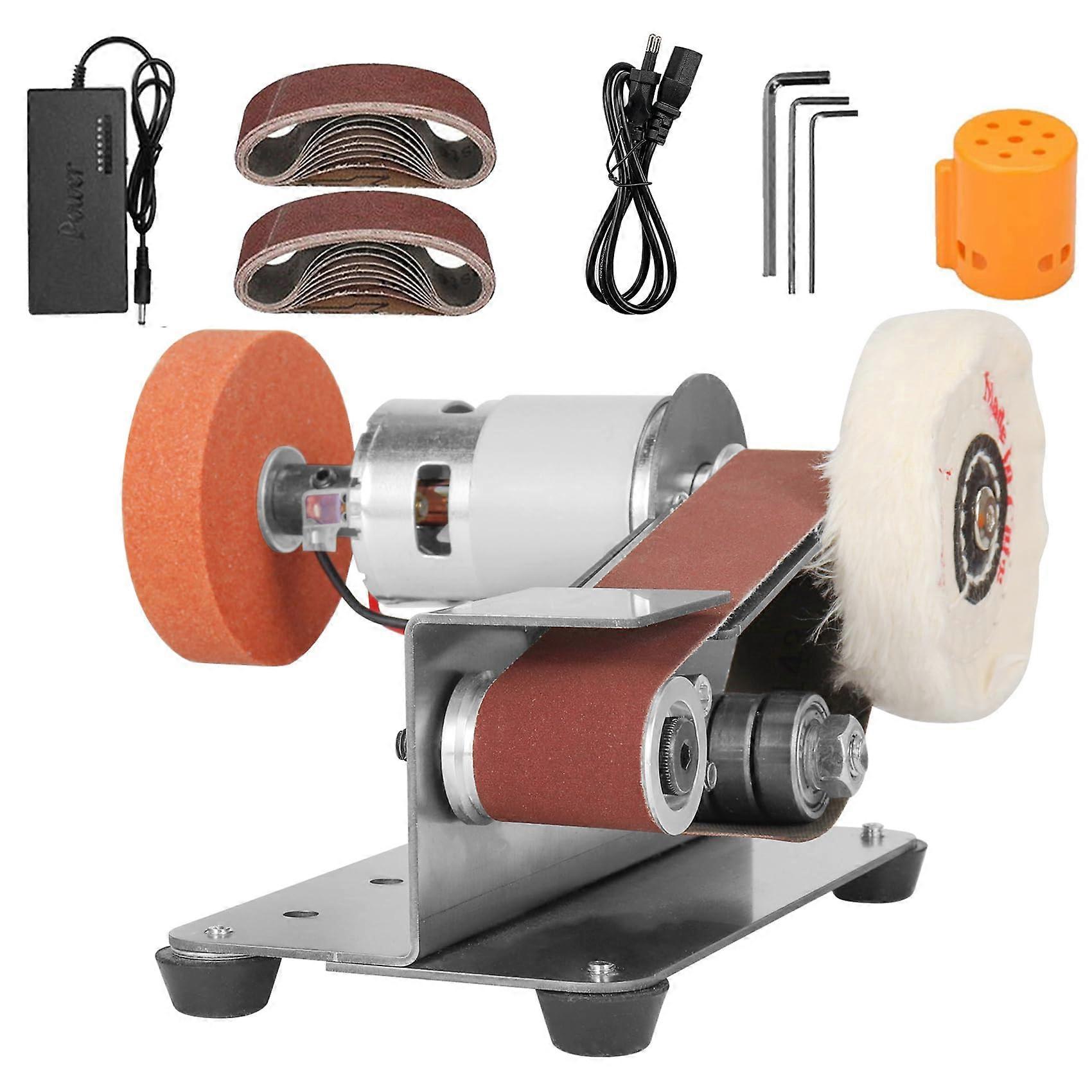 Electric Belt Sander, Small Belt Sander, 15 Degree Table Sander with Fixed Angle