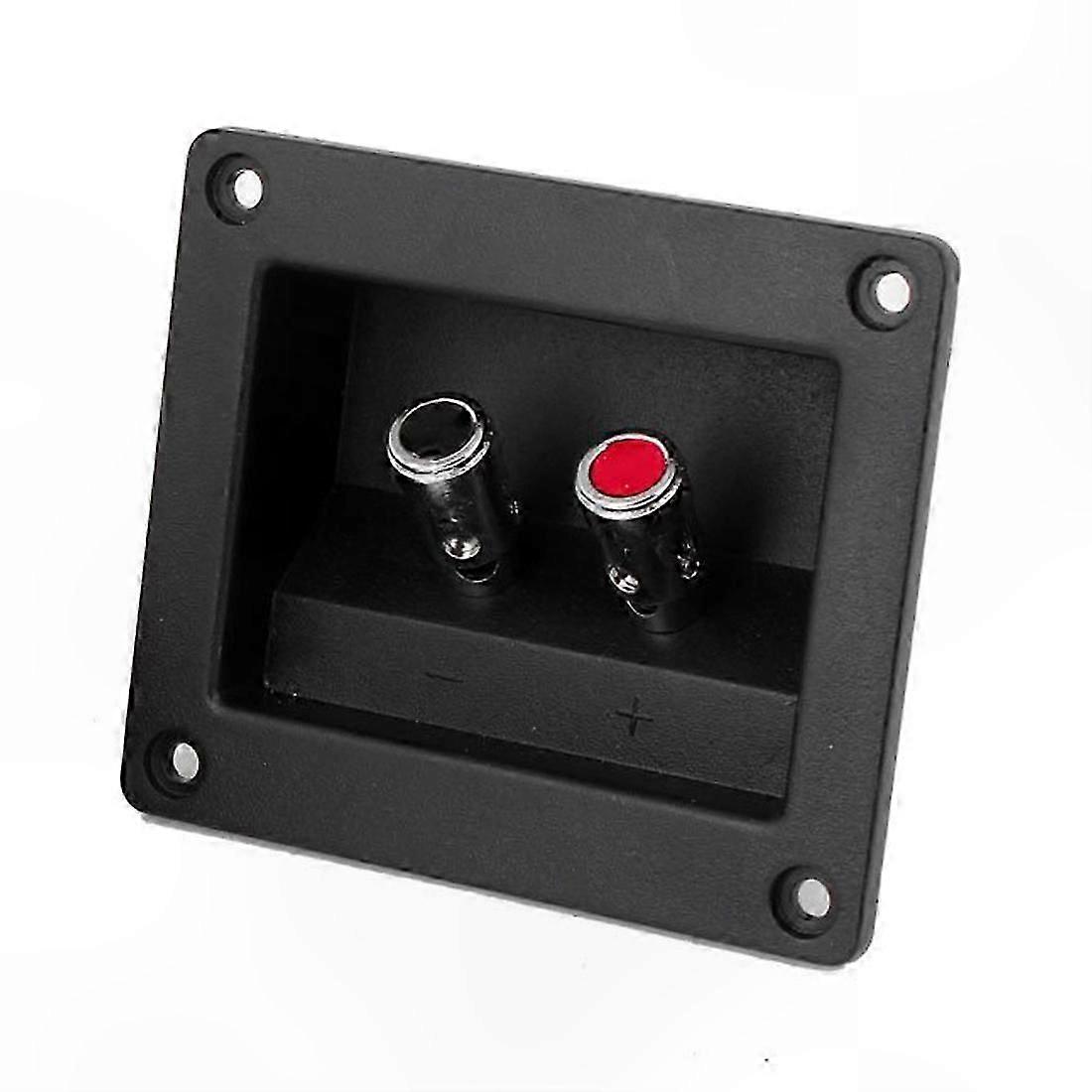 Pair of Spring-Loaded Binding Post Connectors for Speaker Box Terminals