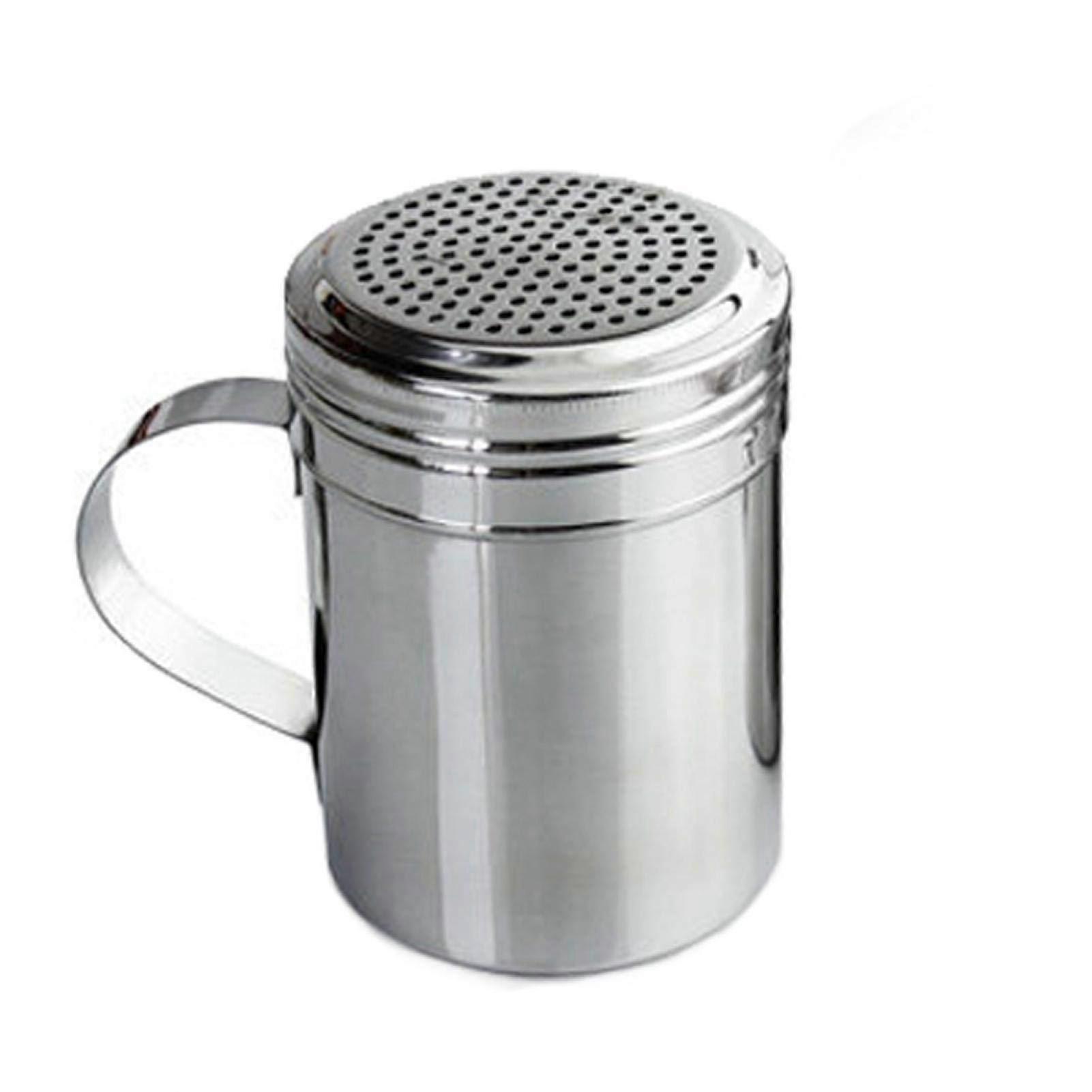 Spice Jars Stainless Steel Storage Containers with Rotating Cover and Handle, Seasoning Shaker for Salt, Ideal for Kitchen and Barbecue, 1pc