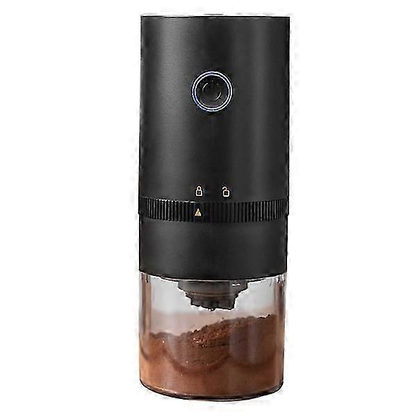 Portable electric coffee grinder, USB rechargeable, black