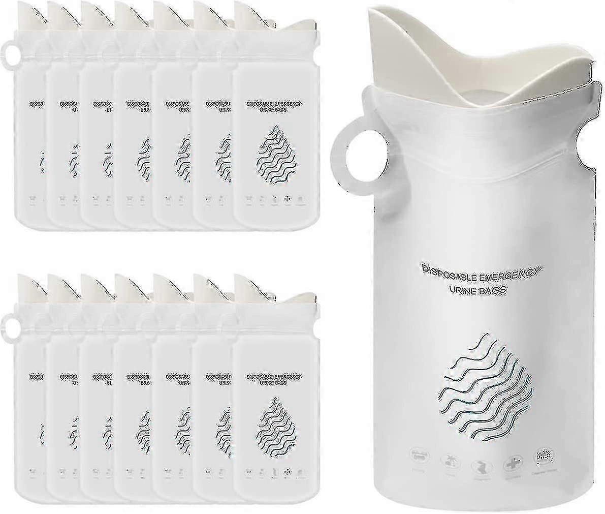 20 700ml Disposable Pee Bag, Camping Pee Bag, Unisex Pee Bag Vomit Bag Travel Urinal