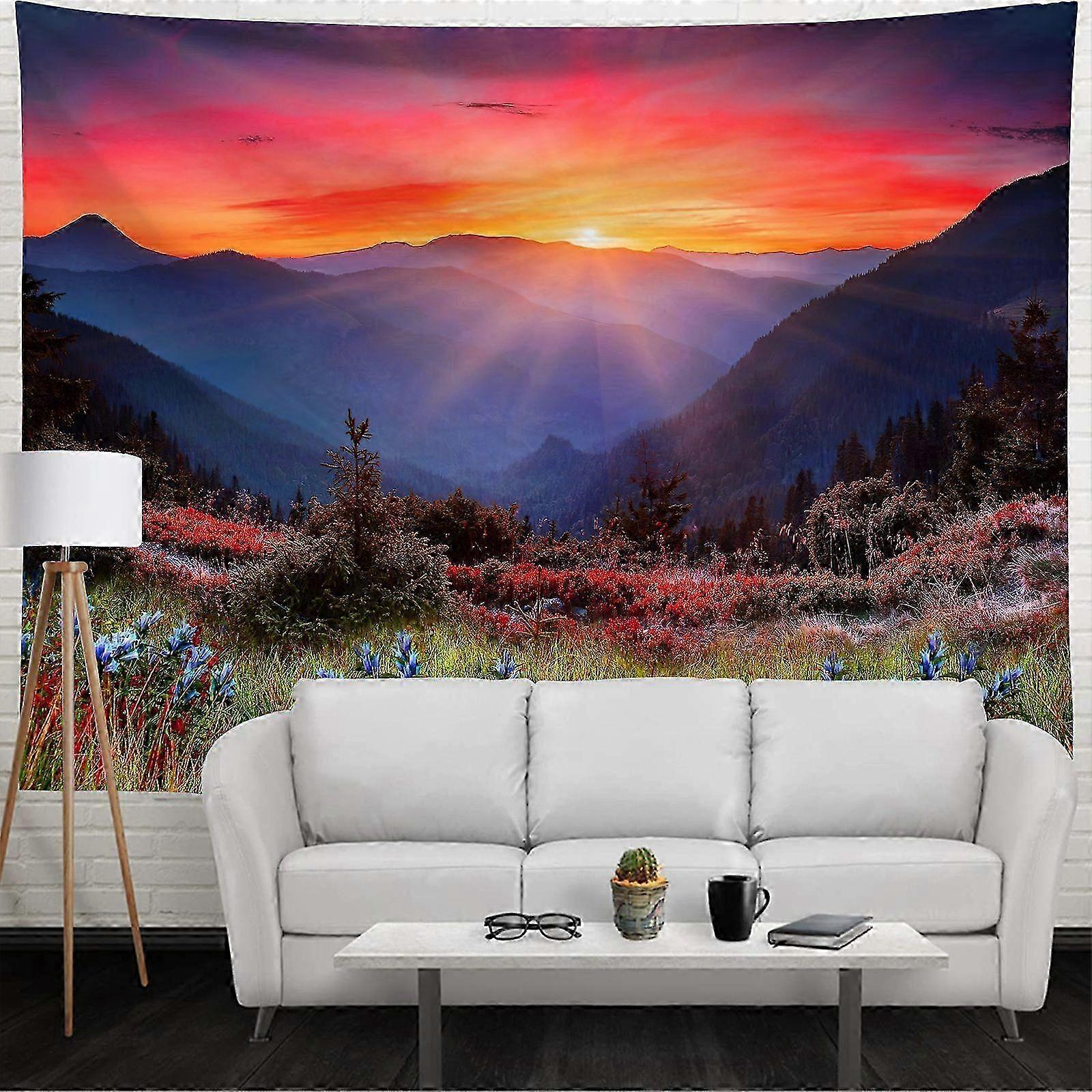 Clouds Mountains Landscape Wall Tapestry Home Decor Wall Art