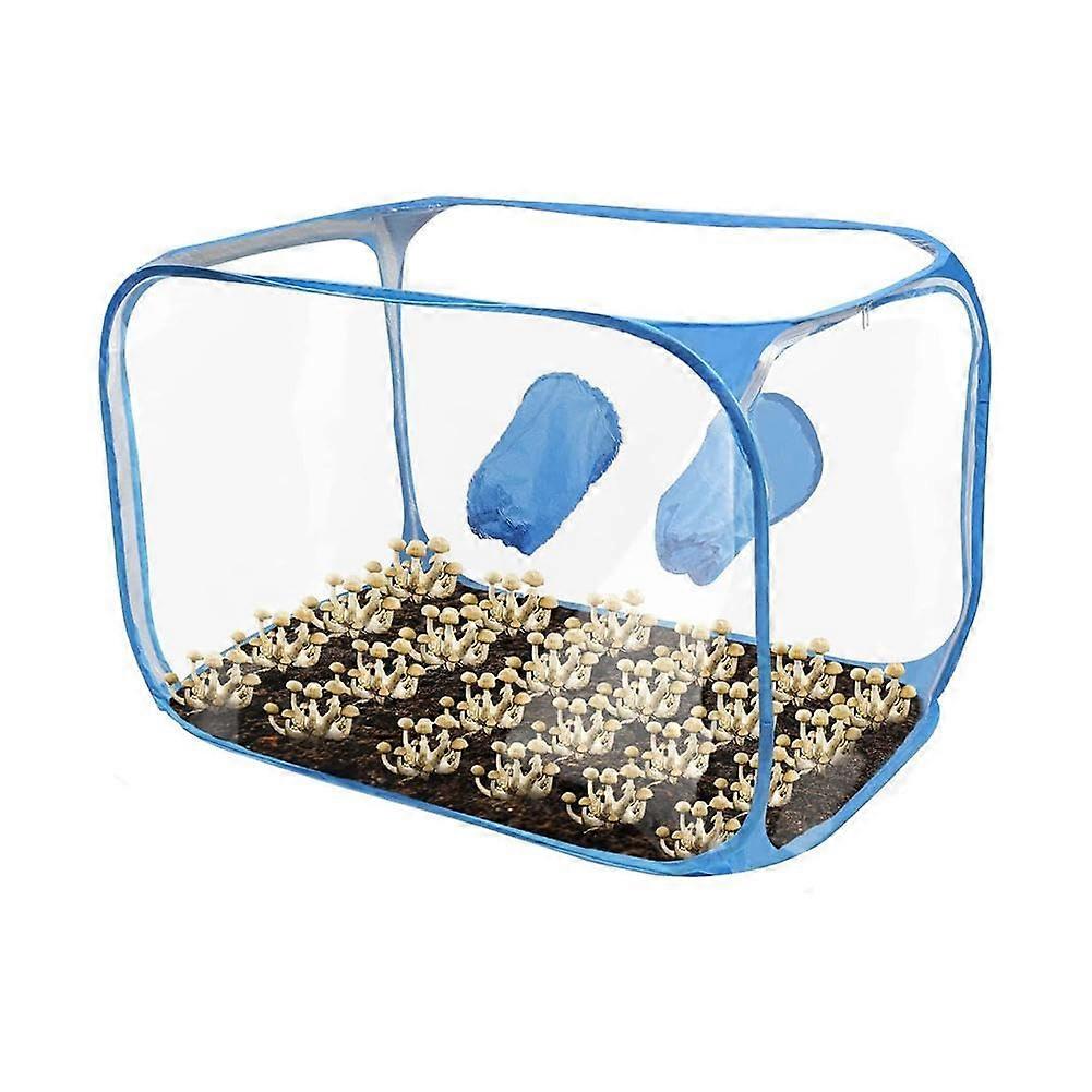 Box Portable Foldable Mushroom Growing Stationary Ventilation Kit Capacity Large Stable Cultivation Tent Y1E4 Blue 60*60*90cm