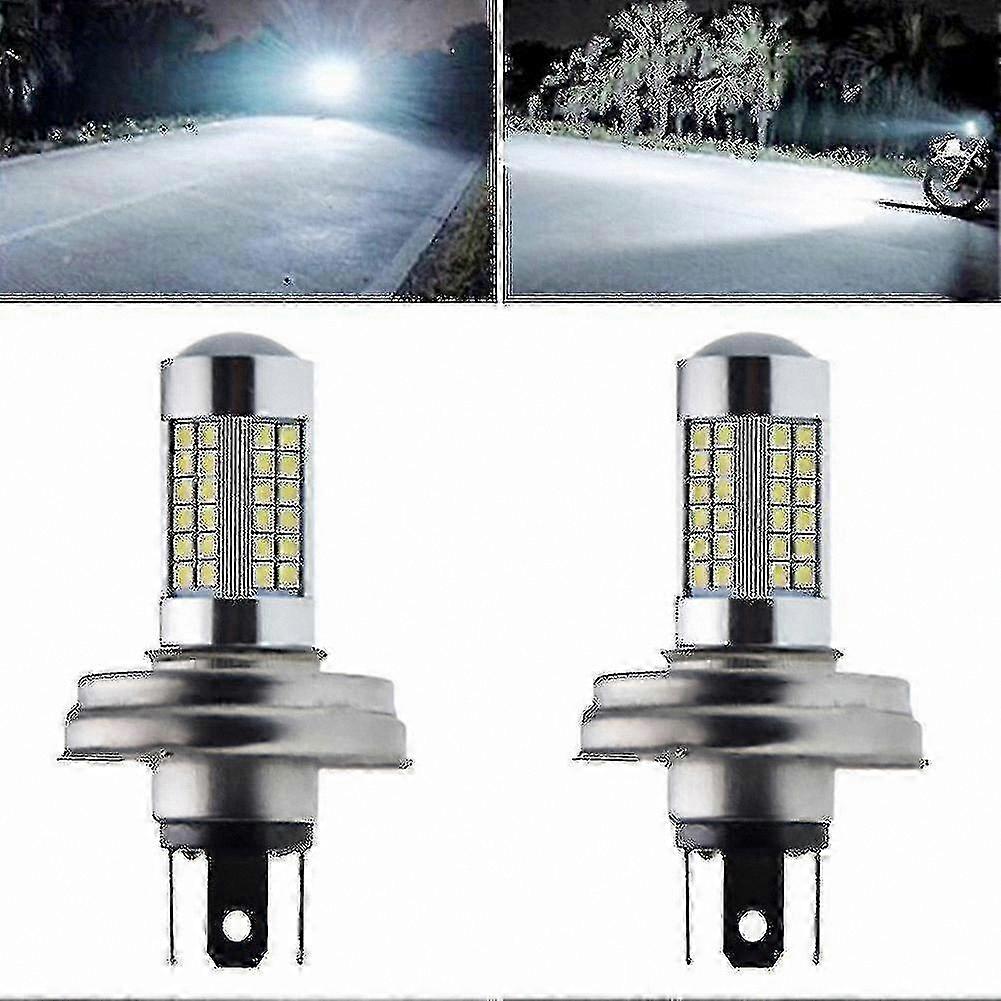 Scooter LED Headlight Kit, 2pcs 6000K White, High/Low Beam, 66 SMD, 6V/12V Compatibility