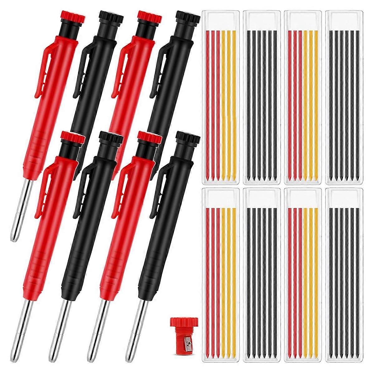 8 Pack 2.8mm Mechanical Carpenter Pencils with 48 Refills