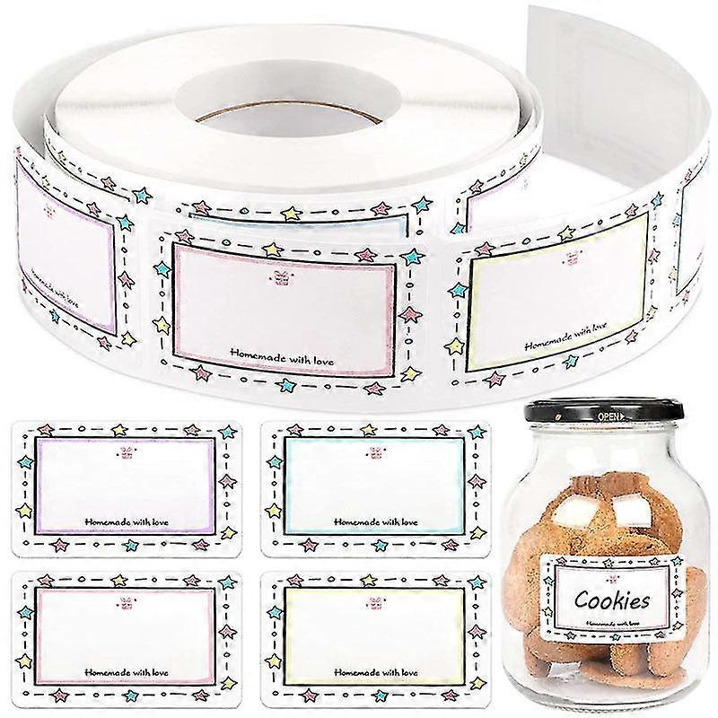 2X500pcs Self-adhesive Writable Printable Rectangular Baking Color ...