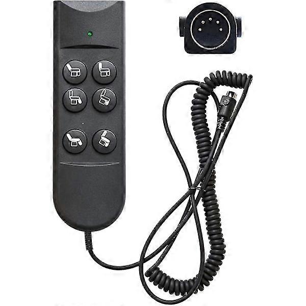 6-Button Remote Control for Recliners 5-Pin Lift Chair Hand Control Handset for Power Furniture