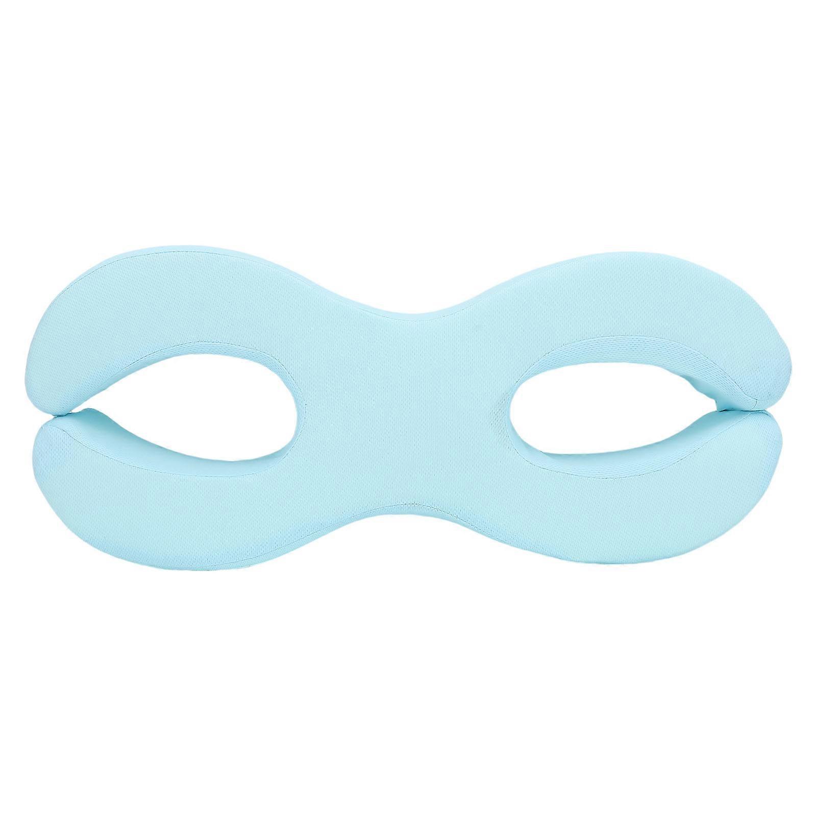 Face Down Blue Ergonomic Anti Face Crushing Soft Memory Foam Deep Sleeping Pillow for Side Sleeper